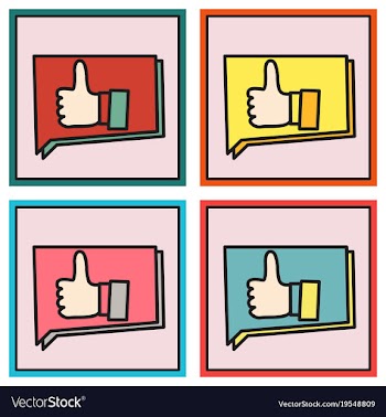 Set of thumbs up like social network facebook etc vector image