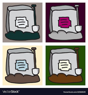 Set of tombstone made from stone and looking very vector image