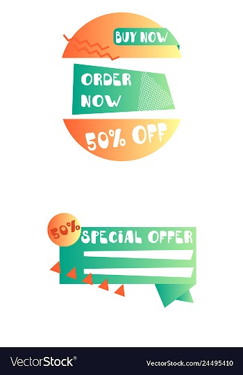 Set of trendy flat geometric elements banners in vector image