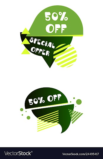 Set of trendy flat geometric elements banners in vector image