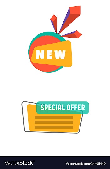 Set of trendy flat geometric elements banners in vector image