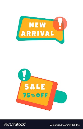 Set of trendy flat geometric elements banners in vector image