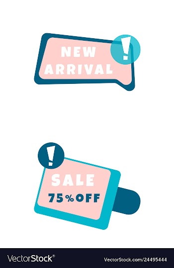 Set of trendy flat geometric elements banners in vector image