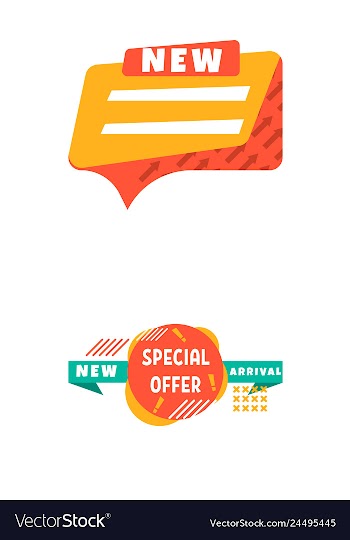 Set of trendy flat geometric elements banners in vector image