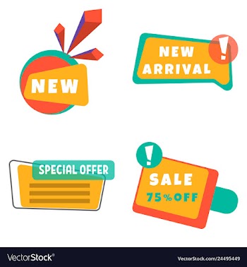 Set of trendy flat geometric elements banners in vector image