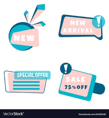 Set of trendy flat geometric elements banners in vector image