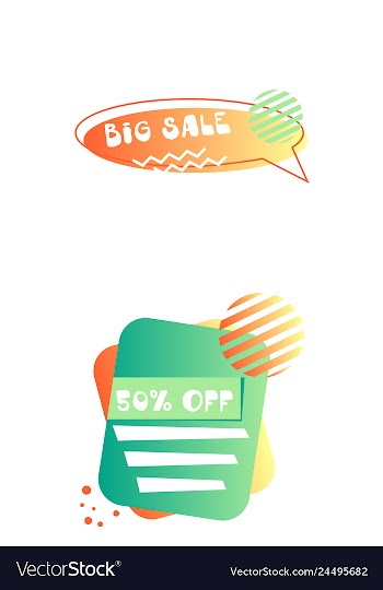 Set of trendy flat geometric elements banners in vector image