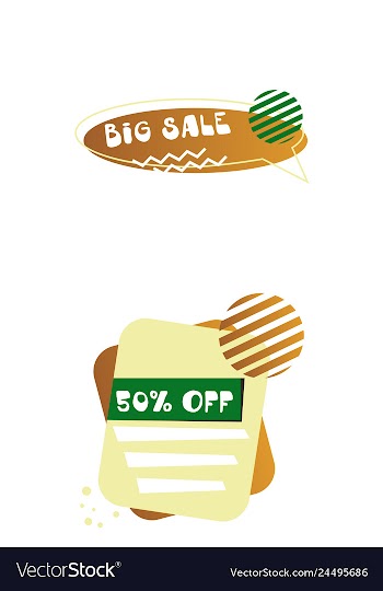 Set of trendy flat geometric elements banners in vector image