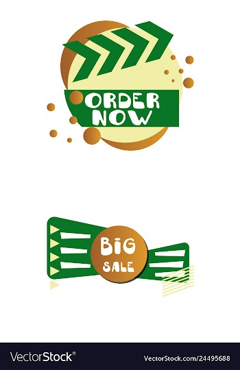 Set of trendy flat geometric elements banners in vector image