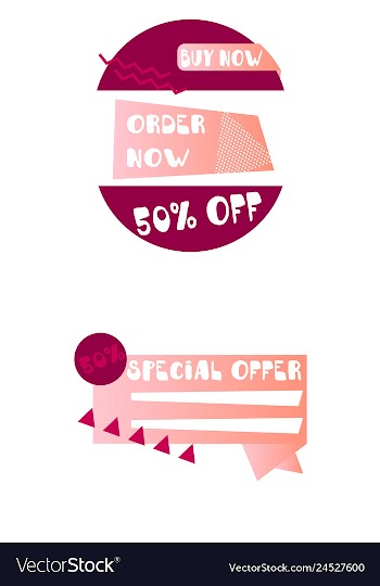 Set of trendy flat geometric elements banners in vector image