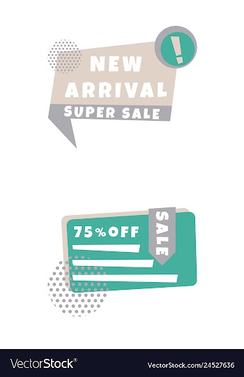 Set of trendy flat geometric elements banners in vector image