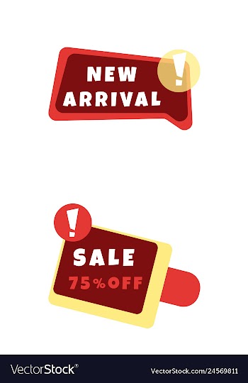 Set of trendy flat geometric elements banners in vector image