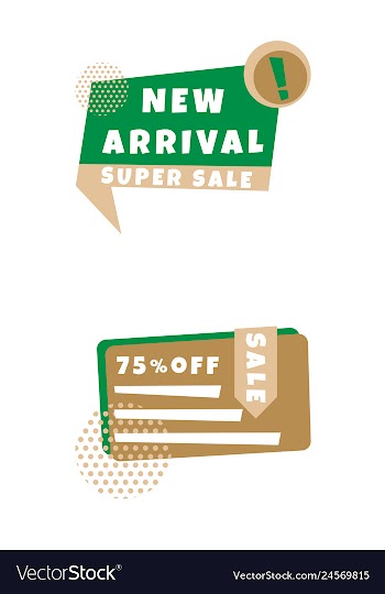 Set of trendy flat geometric elements banners in vector image