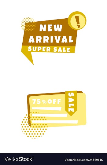 Set of trendy flat geometric elements banners in vector image
