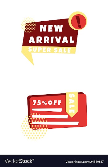 Set of trendy flat geometric elements banners in vector image