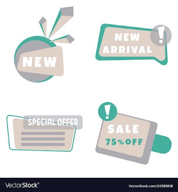 Set of trendy flat geometric elements banners in vector image