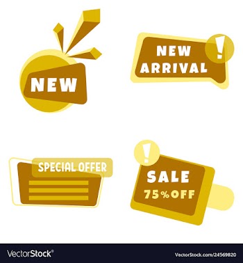 Set of trendy flat geometric elements banners in vector image
