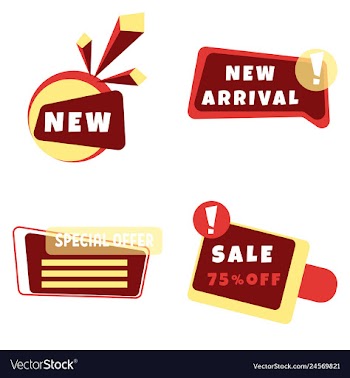 Set of trendy flat geometric elements banners in vector image