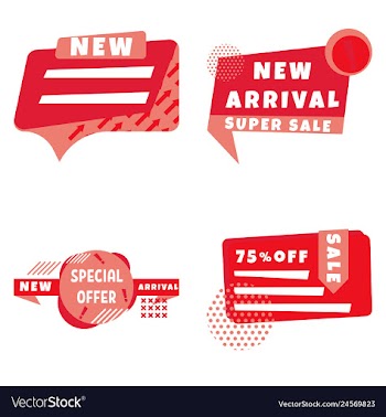 Set of trendy flat geometric elements banners in vector image