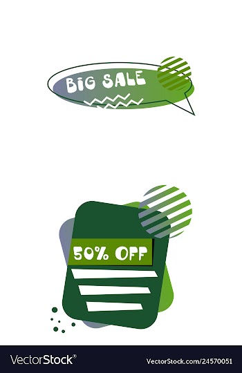 Set of trendy flat geometric elements banners in vector image
