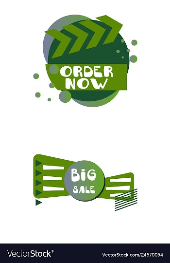 Set of trendy flat geometric elements banners in vector image