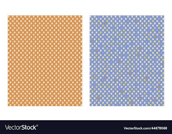 set of two abstract seamless patterns with polka