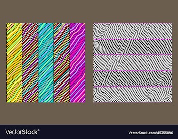 set of two geometric seamless patterns