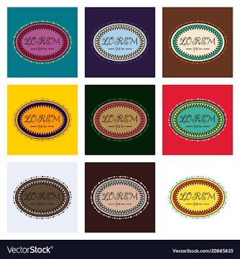 Set of typography vintage label in spring flower vector image