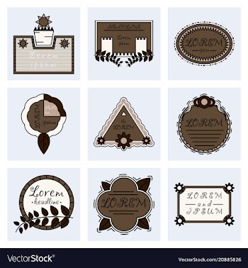 Set of typography vintage label in spring flower vector image