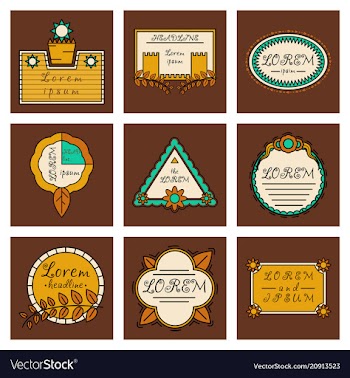 Set of typography vintage label in spring flower vector image