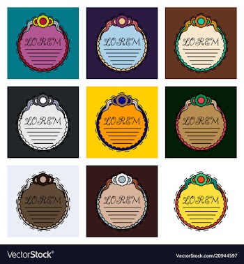Set of typography vintage label in spring flower vector image