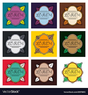 Set of typography vintage label in spring flower vector image