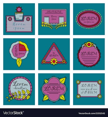 Set of typography vintage label in spring flower vector image
