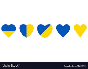 set of ukraine flag icons
