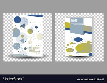Set of unique artistic summer card with bright vector image