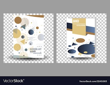 Set of unique artistic summer card with bright vector image