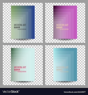 Set of unique artistic summer card with bright vector image