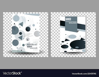 Set of unique artistic summer card with bright vector image