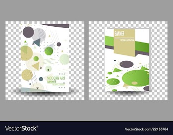 Set of unique artistic summer card with bright vector image