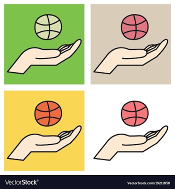 Set of unusual look dribbble social media icon vector image