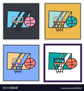 Set of unusual look dribbble social media icon vector image