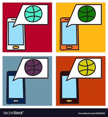 Set of unusual look dribbble social media icon vector image