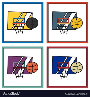 Set of unusual look dribbble social media icon vector image