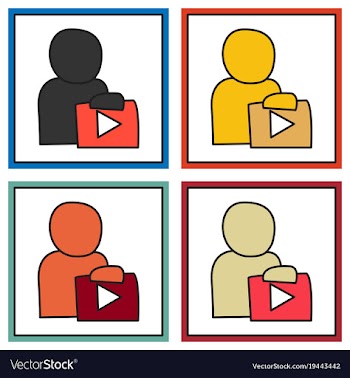 Set of unusual look play logo icon buttonyoutube vector image