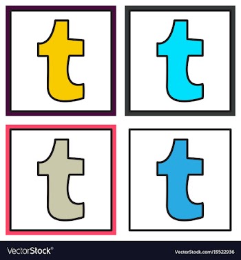 Set of unusual look tumblr social media icons vector image