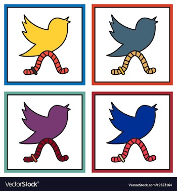 Set of unusual look tweet bird logotwitter icon vector image