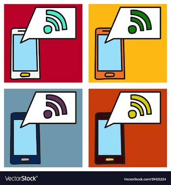Set of unusual look wifi signal vector image