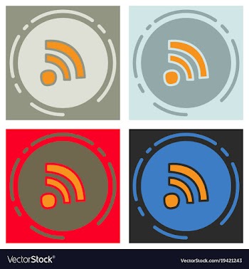 Set of unusual look wifi signal vector image