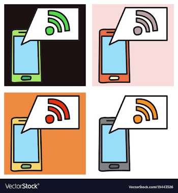 Set of unusual look wifi signal vector image