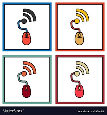 Set of unusual look wifi signal vector image